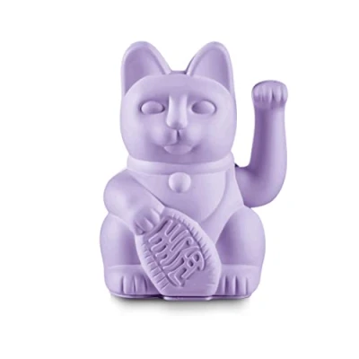 Immagine di DONKEY Products Lucky Cat Lilac 330544 Portafortuna giapponese, in plastica, colore: viola, dimensioni: 8,5 x 10,5 15 cm