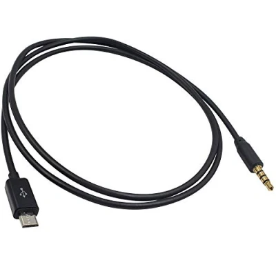 Immagine di Duttek Cavo di uscita audio da 3,5 mm, 4 poli mm Maschio a Micro USB Car AUX jack per Samsung Galaxy S3 i9300 S2 i9100 i9220 (50CM / 1,6Ft)
