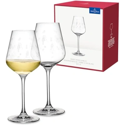 Immagine di Villeroy &amp; Boch Toy&#039;s Delight, Calice da vino bianco, set di 2, 380ml, Vetro cristallo