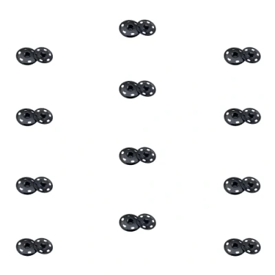 Immagine di Bottoni Automatici da Cucire, 8.5 mm Set in Metallo, Nero Acciaio Inossidabile per Forniture Cucito Artigianato Fai