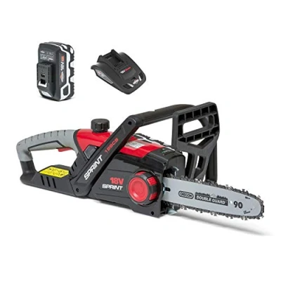 Immagine di Motosega Sprint 18SCSK a Batteria 18V agli Ioni di Litio, barra 25 cm, Powered by Briggs &amp; Stratton, motore da 600W, 5.0Ah e caricabatteria inclusi, 5 anni garanzia, codice 1688109