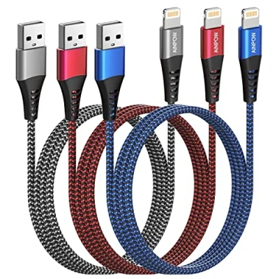 Immagine di Cavo iPhone 2 Metri 3Pezzi,Cavo Lightning USB 2M Caricatore iPhone[Certificato MFi],Cavetto Carica Rapida Filo Caricabatterie per 14 13 12 11 Pro Max XR XS X 8 7 6s Plus iPad
