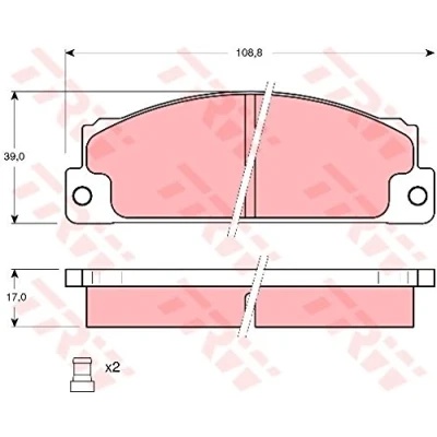 Immagine di TRW GDB296 Kit pastiglie freno Con contatto segnalazione usura FIAT: X 1/9, 127 Hatchback, RITMO 1