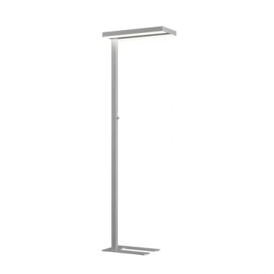 Immagine di Lampade da terra per Ufficio &#039;Logan&#039; dimmerabile (Moderno) colore Grigio, in Alluminio ad es. Studio &amp; (2 luci, lampadina inclusa) di Arcchio lampada ufficio, postazione