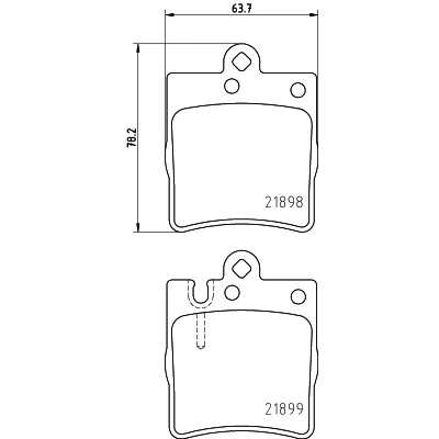 Immagine di HELLA 8DB 355 008 451 Kit pastiglie freno Predisposto per contatto segnalazione usura MERCEDES BENZ: Classe C Sedan, T modell, CLK Coupe