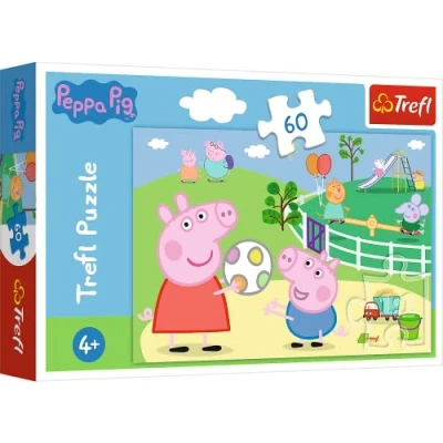 Immagine di Trefl 60 Elementi, Giochi con Gli Amici, per Bambini dai 4 Anni Puzzle, Colore Peppa Pig, Spaß mit Freunden, 17356