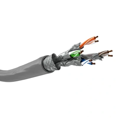 Immagine di Goobay 96095 CAT 6a Cavo di Rete Matassa, S/FTP (PiMF), Grigio, 305 m Lunghezza del