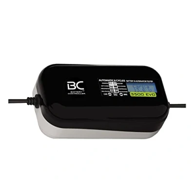 Immagine di BC Battery Controller 3500 EVO, Caricabatteria e Mantenitore Digitale/LCD, Tester di Batteria Alternatore per tutte le batterie Auto Moto 12V Piombo Acido, 3.5A/1A