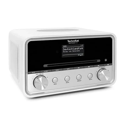 Immagine di TechniSat DIGITRADIO 586 Radio ibrido DAB+ (radio internet, FM, Bluetooth, Spotify, ricarica wireless, controllo tramite app, OLED, USB, CD, MP3, AUX, 20 W, sistema compatto, telecomando) bianco