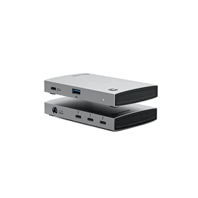 Immagine di Hub USB C ALOGIC Thunderbolt 4 BLAZE, 3x C, 1x A, 60 W PD, 4K a Hz, trasferimento dati 40 Gbps, design in alluminio premium, compatibile con Mac, Windows e Chromebook.