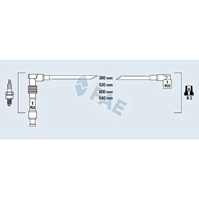 Immagine di FAE 85080 Kit Cavi Accensione OPEL: Tigra Coupe, Corsa B Hatchback, Astra F CC