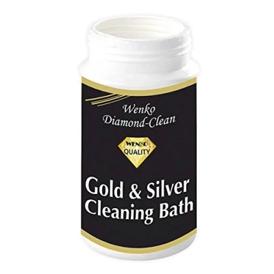 Immagine di WENKO 3085610500 Diamond Clean Gold &amp; Silber Reinigungsbad 2er Set, Schmuckreiniger, Composizione chimica, 7 x 14 cm, Multicolore