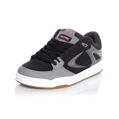 Immagine di Globe Agent Scarpe skate, Uomo, Taglia: 43, Black/charcoal/red Pelle e tessuto