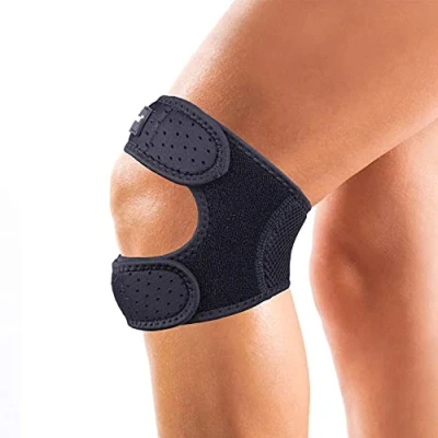 Immagine di Thx4COPPER Ginocchiera a compressione doppia rotula per alleviare il dolore, supporto ginocchiere regolabile corsa,sport, artrite, tendinite, recupero da lesioni, articolazioni e muscoli SM