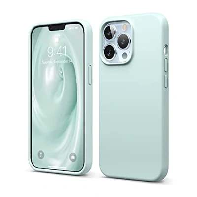 Immagine di elago Custodia in silicone liquido compatibile con iPhone 13 Pro (6,1&quot;), di alta qualità, protezione completa del telefono per a 3 strati resistente agli urti, fodera