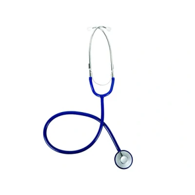 Immagine di GIMA Fonendoscopio YTON, Lira Blu Scuro, Padiglione Ø 45 mm, Latex Free, Finitura Duracote, Manuale Multilingua, Dispositivo Medico CE Classe I