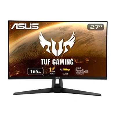 Immagine di ASUS TUF Gaming VG279Q1A Monitor 27, FullHD (1920x1080), 165Hz, IPS, Tempo di Risposta 1ms, Free Sync, Adaptive Flicker Free, Riduzione Luce Blu, Funzione GamePlus, Regolabile, Nero
