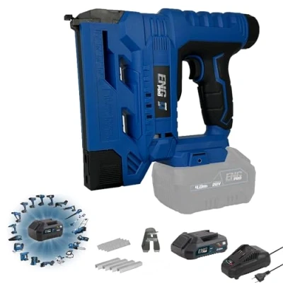 Immagine di ENG PRO Graffettatrice e sparachiodi 2 in 1 senza fili Linea Professionale a Batteria ONE4ALL 20V Chiodatrice pistola 2.0 Ah