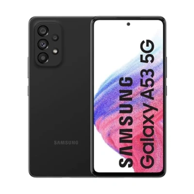 Immagine di Samsung Galaxy A53 5G Smartphone Android, Display Infinity O FHD+ Super AMOLED 6.5¹, 6GB RAM e 128GB di memoria interna espandibile², Batteria 5.000 mAh, Awesome Black [Versione Italiana]