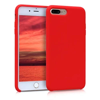 Immagine di kwmobile Cover per Apple iPhone 7 Plus/iPhone 8 Plus Custodia Back Case Smartphone in Silicone TPU Protezione Gommata rosso