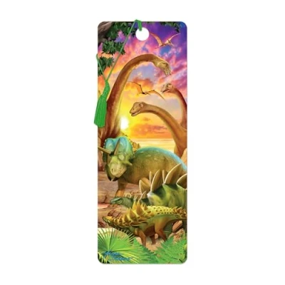 Immagine di 3D LiveLife Segnalibro Splendore di Dinosauri Deluxebase. Dinosauro dotato grafica lenticolare realizzata dal rinomato artista Michael Searle
