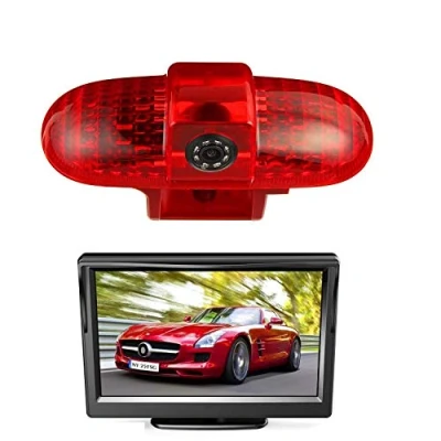Immagine di HD 720p Telecamera Retromarcia Specifico per Furgone Con Luci Led Terzo Stop Posteriore + 4.3&quot; DVD Monitor TFT Display Transporter Trafic Opel Combo Vauxhall Vivaro 2001 2014