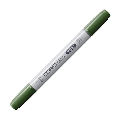 Immagine di Copic Ciao Pennarello Grafico con Doppia Punta, 11 g , Verde (Moss), 12 x 150 mm