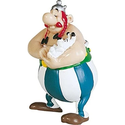 Immagine di Plastoy 60502 Statuina, Obelix con Idefix, 8 cm, Multicolore