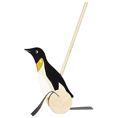 Immagine di Goki WP005 Pinguino, Spingi in legno, Altezza 22 cm