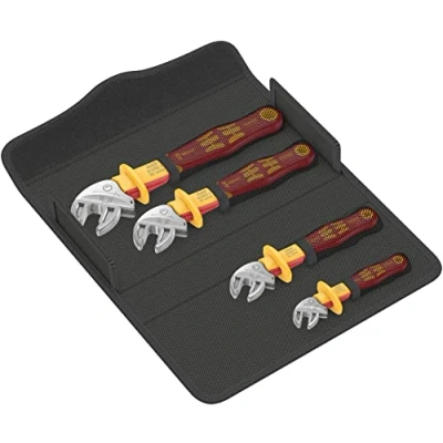 Immagine di Wera 05020170001 Joker VDE 4 Set 1 Chiave aperta auto regolabile parti 7 19 mm 1/4 3/4
