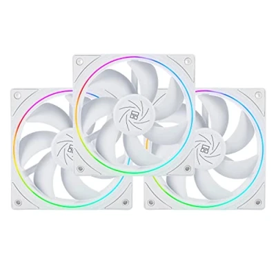 Immagine di Thermalright TL S12W ventola di raffreddamento per CPU PWM, effetto luminoso con apertura fine, connettore PWM a 4 pin, computer ARGB, velocità 1500 RPM (120 mm, 3 fan)