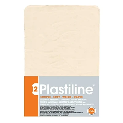 Immagine di Plastilina 7150T Panetto di Pasta modellabile, alta precisione Modellare, scolpire, plasmare durezza 2 (morbida) 750g Colore avorio. Prodotto in Francia