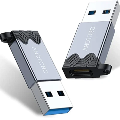 Immagine di 【Doppio Lato 10Gbps】 Adattatore USB C Femmina A Maschio, 2 Pezzi da Tipo per Quest Link, Apple MagSafe, Watch 8 9, iPhone 15 14 Pro Max, Airpods, Samsung Galaxy