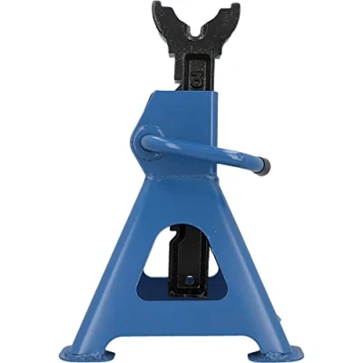 Immagine di Unitec 10889 Cavalletto di sostegno professionale per auto, regolabile in altezza, 3 tonnellate, con 4 piedi regolabili, colore: blu