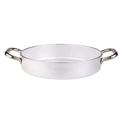 Immagine di Pentole Agnelli Alluminio Professionale da 3 mm. Casseruola con 2 Manici, 17,6 Litri, Argento, 40 cm