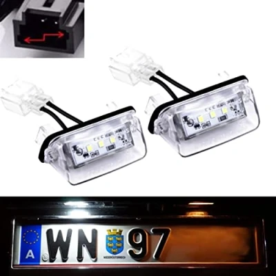 Immagine di Do!LED P206 Illuminazione targa a LED con marchio E, effetto xeno