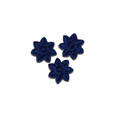 Immagine di Mono Quick 3 stelle blu Toppe Termoadesive Patch Toppa Ricamate, Misura: 1,5 x cm