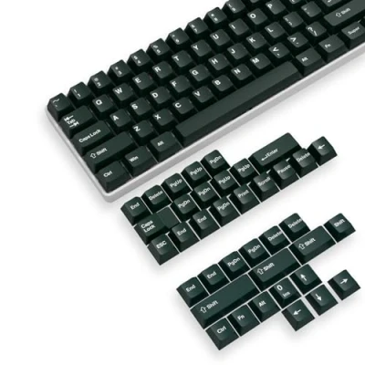 Immagine di MAMBASNAKE 142 Tasti Doppio Colpo PBT Copritasti Set,Profilo ASA,ANSI US Layout per TKL/61/68/87/98/104/108 Tastiera Meccanica,Compatibile con Cherry MX Gateron Otemu Kailh Interruttori((Verde Scuro)