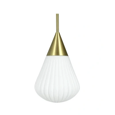 Immagine di Ballon Lampada a Sospensione Small Opale/Ottone DybergLarsen