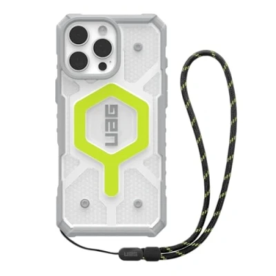 Immagine di Urban Armor Gear Pathfinder MagSafe Case Bundle Backcover per cellulare Apple iPhone 16 Pro Max Neon, Trasparente, Nero Compatibile con