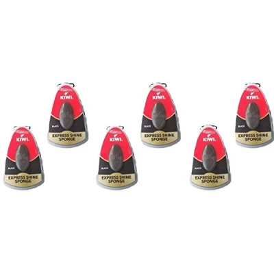 Immagine di Kiwi Express, spugna lucidante per scarpe, nera, 5,9 ml (confezione da 6), Nero , 0.2 fl oz