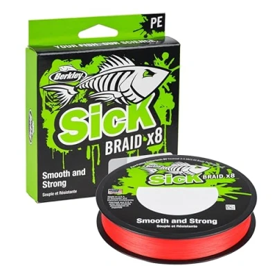 Immagine di Berkley Sick Braid Red 150m 0,08mm (6,0kg/13lb) Trecciato