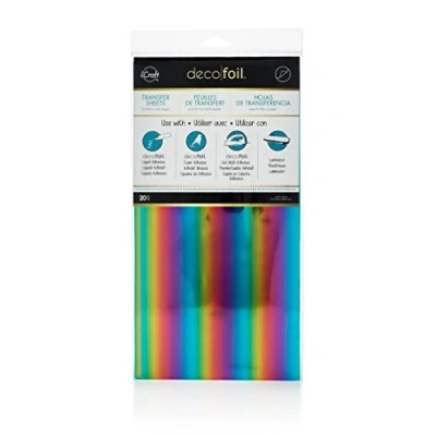 Immagine di Therm o Web Pellicola Decorativa, 15 X 12 cm, Confezione da 20, Colore: Arcobaleno