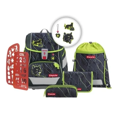 Immagine di Step by 2in1 Plus Schulranzen Set 6 teilig Danger Cat Chiko