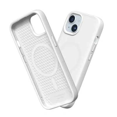 Immagine di RhinoShield SolidSuit Case Compatible with Magsafe for [iPhone 15] Shock Absorbent Slim Design Protective Cover Premium Matte Finish 3.5M / 11ft Drop Protection Classic White