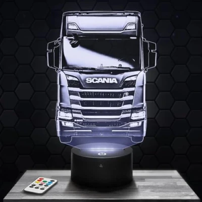 Immagine di Lampada da comodino, Luce notturna tattile Camion Routier Truck illusione 3D LED, idea regalo di Natale per ragazzi e ragazze notte bambini o adulti TOP