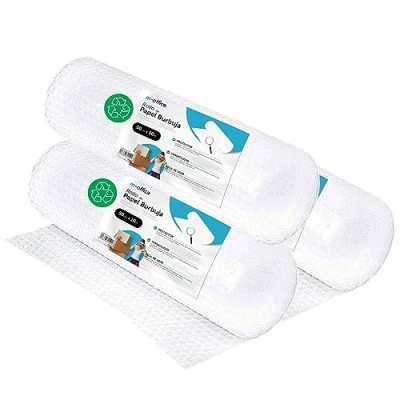 Immagine di rotolo di bolle in plastica, riciclato, per imballaggio, plastica a traslochi, imballaggi e scatole, imballaggio · m office (50 cmx10 m, 3 pezzi)
