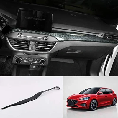Immagine di per Focus MK4 2019 2021 5 Porte/Familiare Cornici dei Interno Cruscotto in Plastica ABS 1 Pezzi (Colore Fibra di Carbonio)
