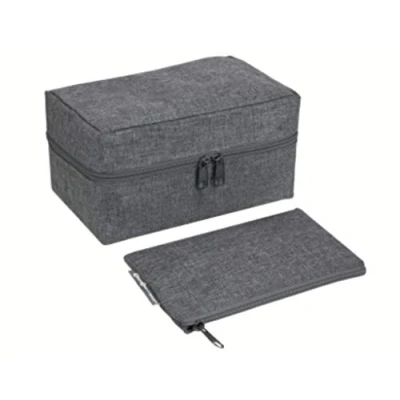 Immagine di Bigso Box of Sweden Organizer salvaspazio e borsetta Accessorio da viaggio per valigia vestiti Borsa accessori in poliestere colore grigio, 22 cm x 13 12