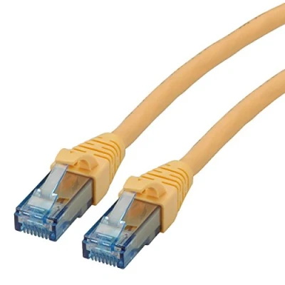 Immagine di Roline 21.15.2727 RJ45 cavo di rete, patch CAT 6A U/UTP 10.00 m Giallo non schermato, Privo alogeni, Ritardante fiamma 1 pz.